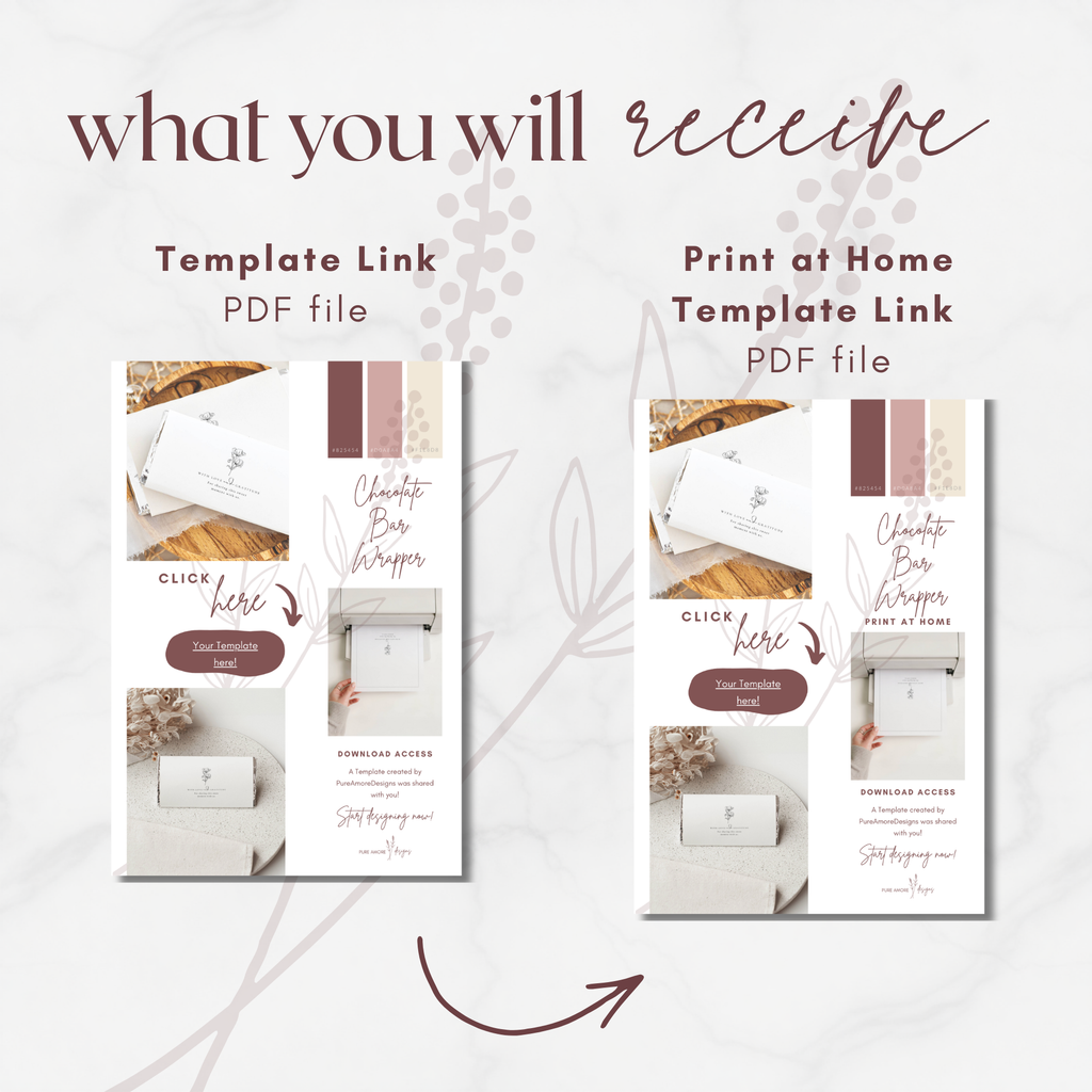 Alba Serenity Chocolate Bar Wrapper Template