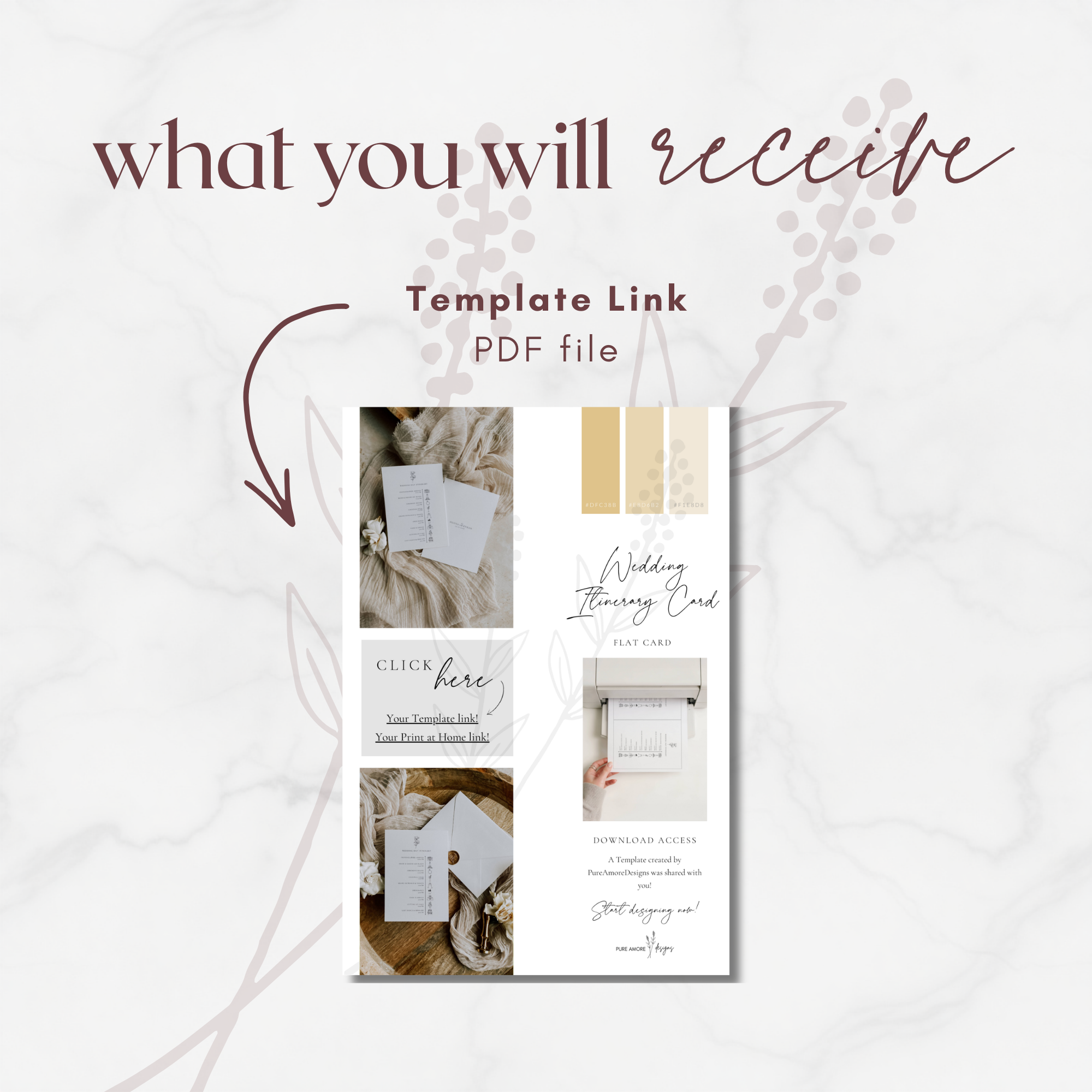 Alba Serenity Wedding Itinerary Template