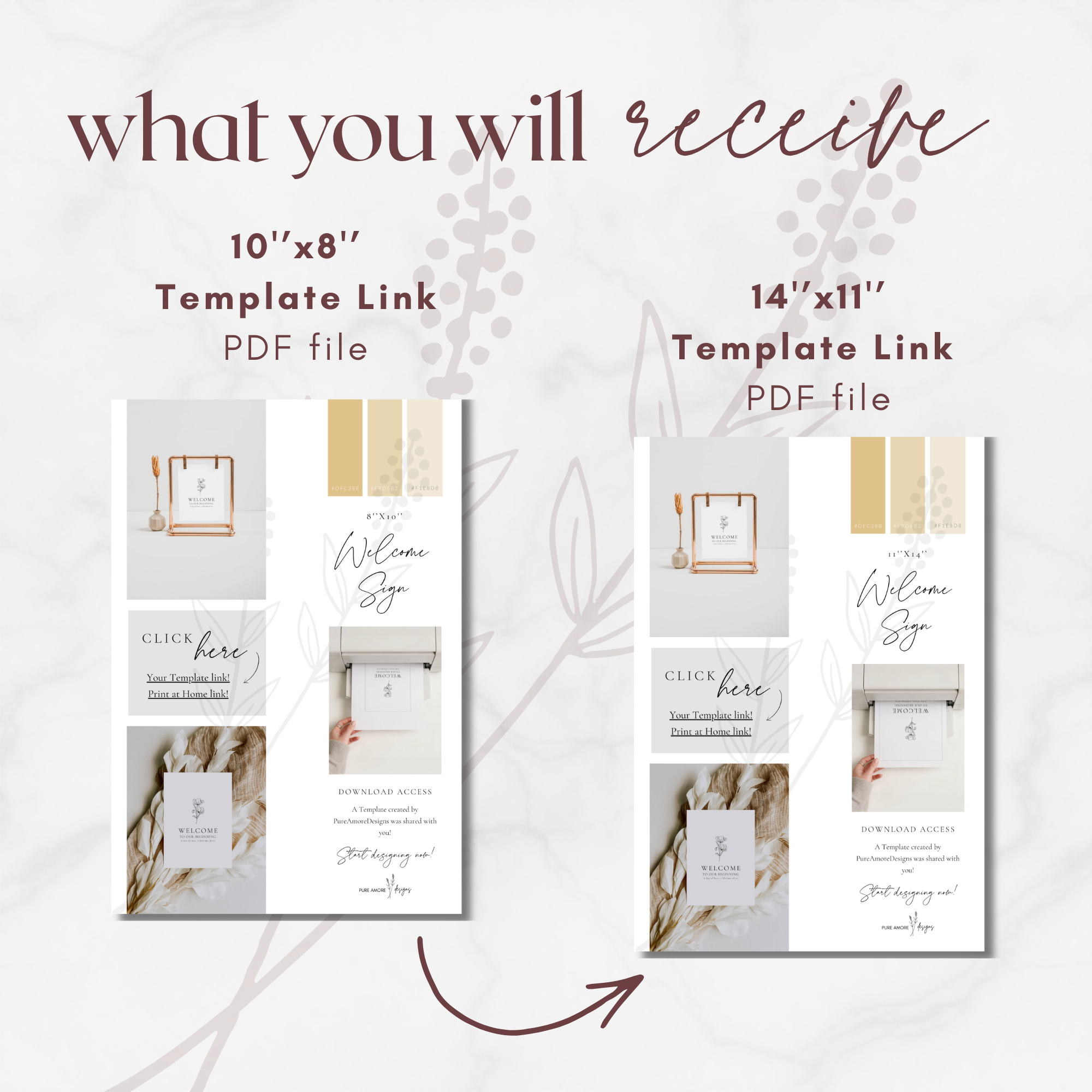 Alba Serenity Welcome Sign Template