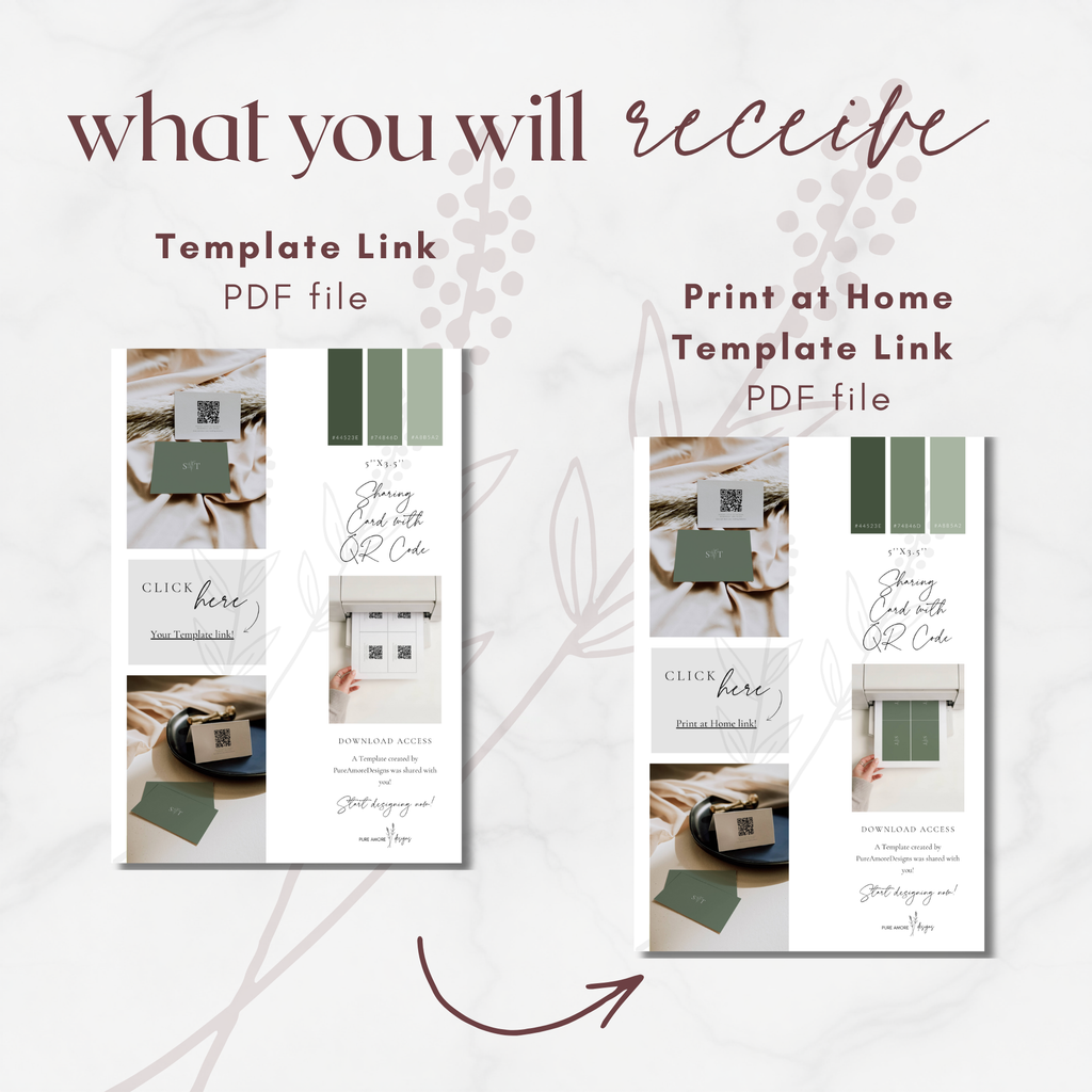 Oliva Essence Share the Love Template Card with QR Code