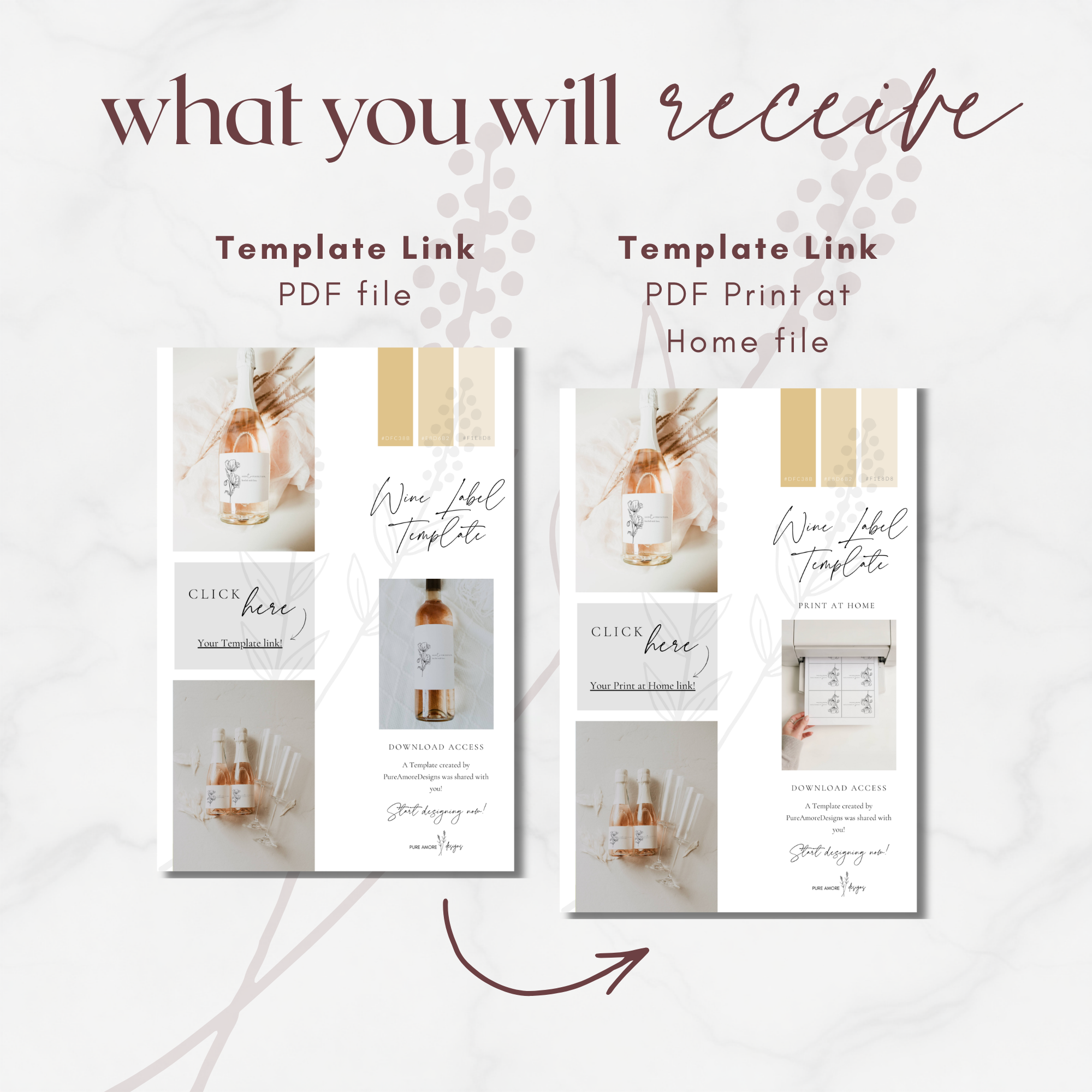 Alba Serenity Wine Label Template