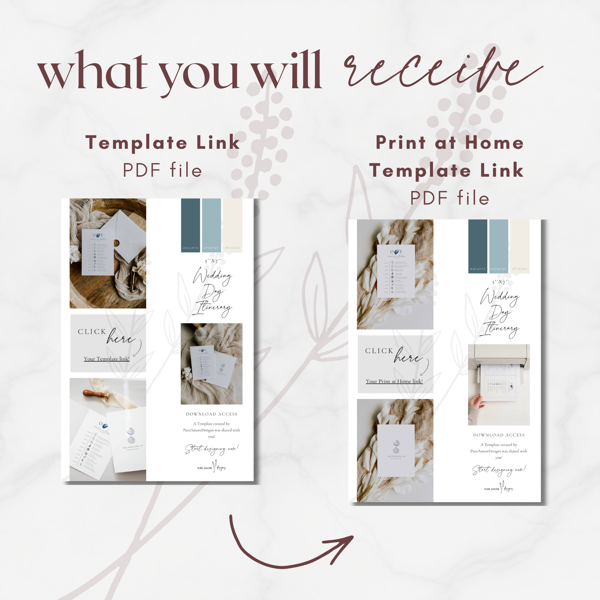 Coastal Whisper Wedding Day Itinerary Template
