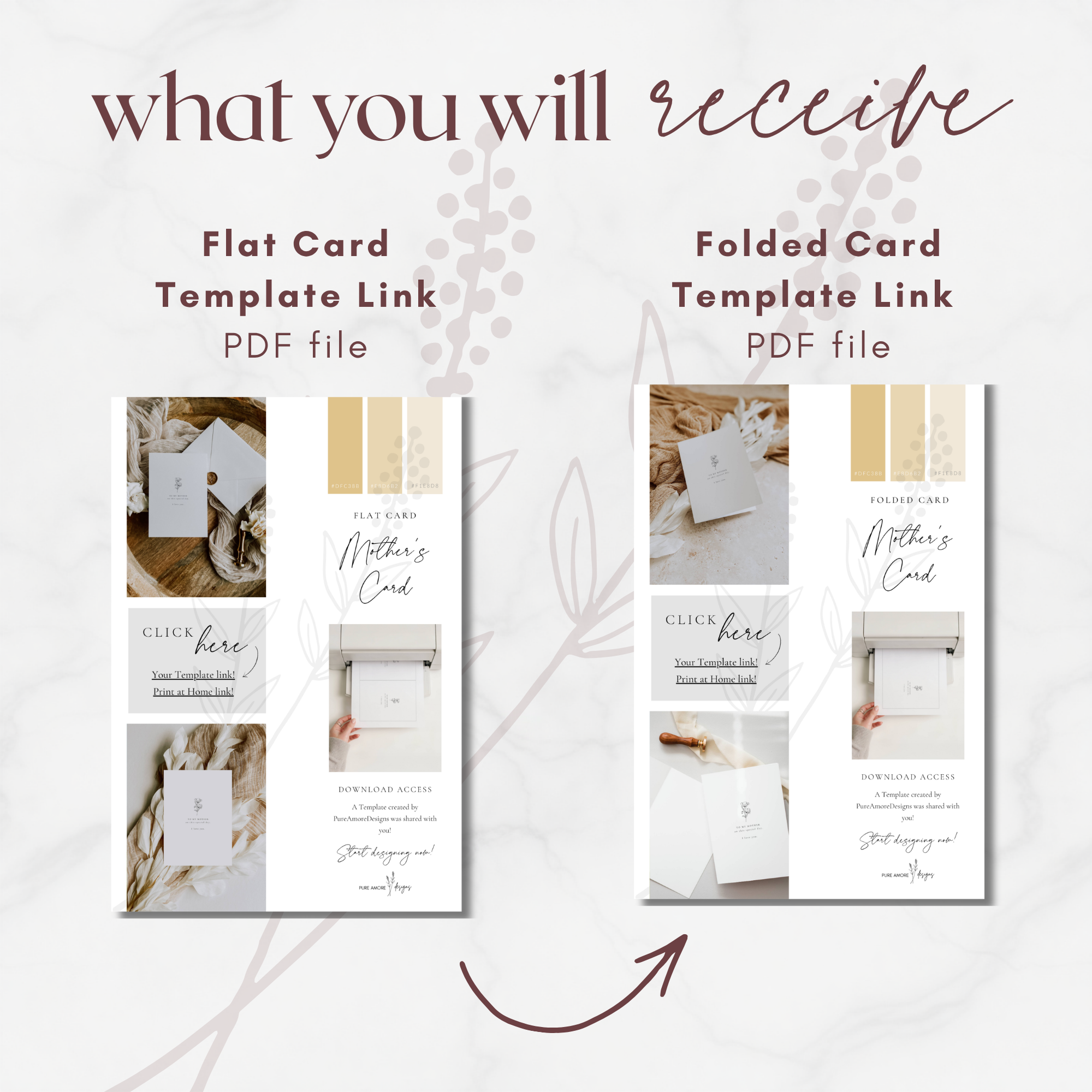 Alba Serenity Mom Card Template: Mother of the Bride and Groom