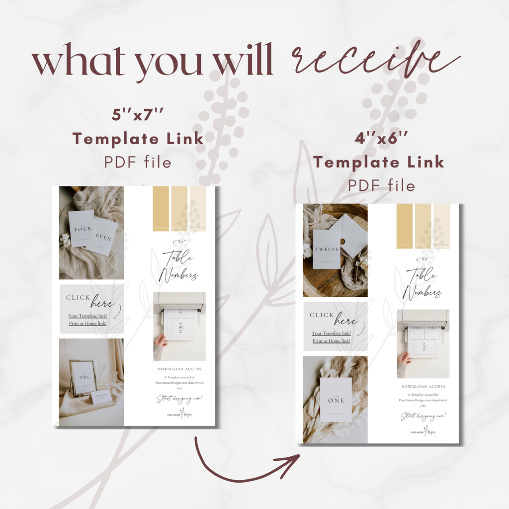 Alba Serenity Table Numbers Template