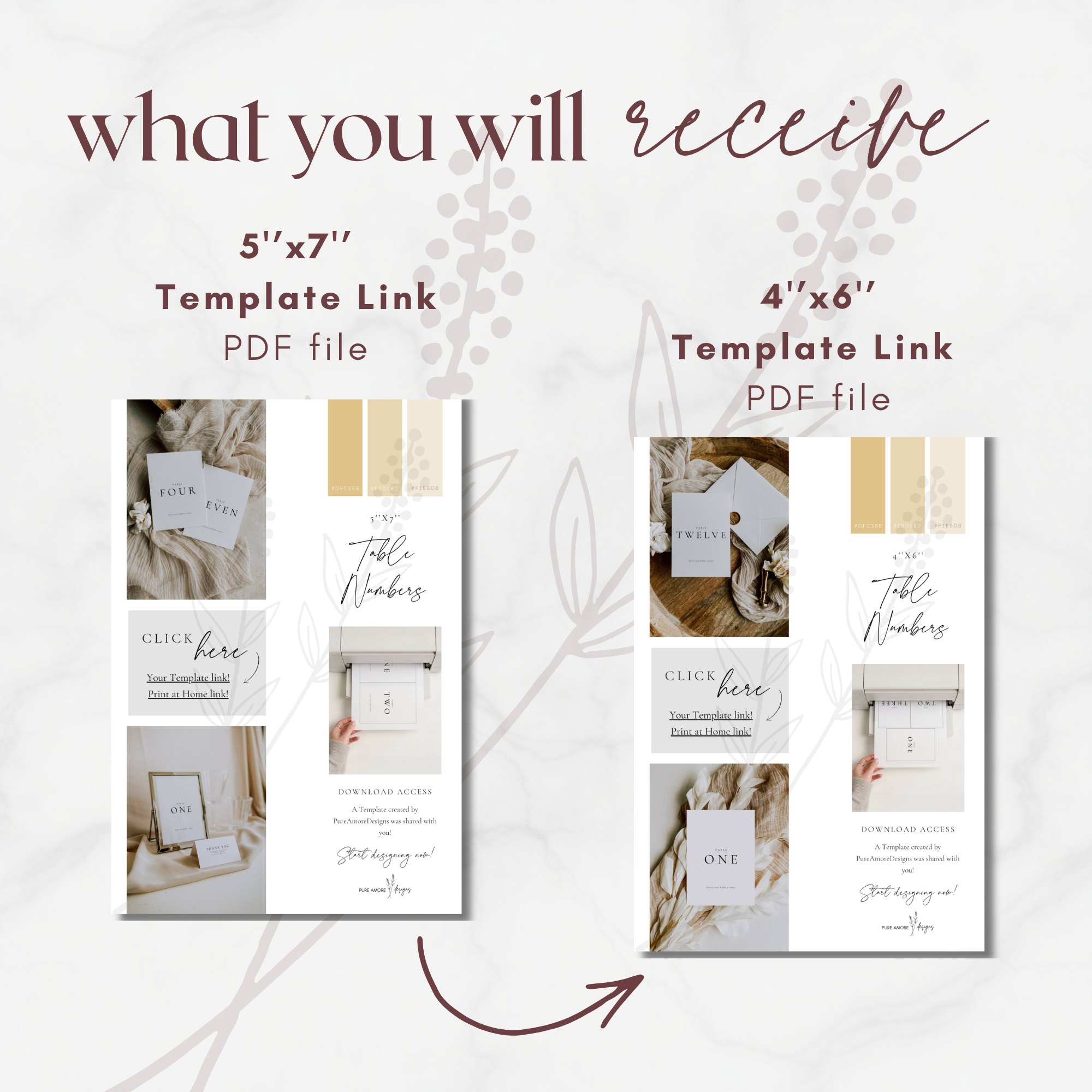 Alba Serenity Table Numbers Template