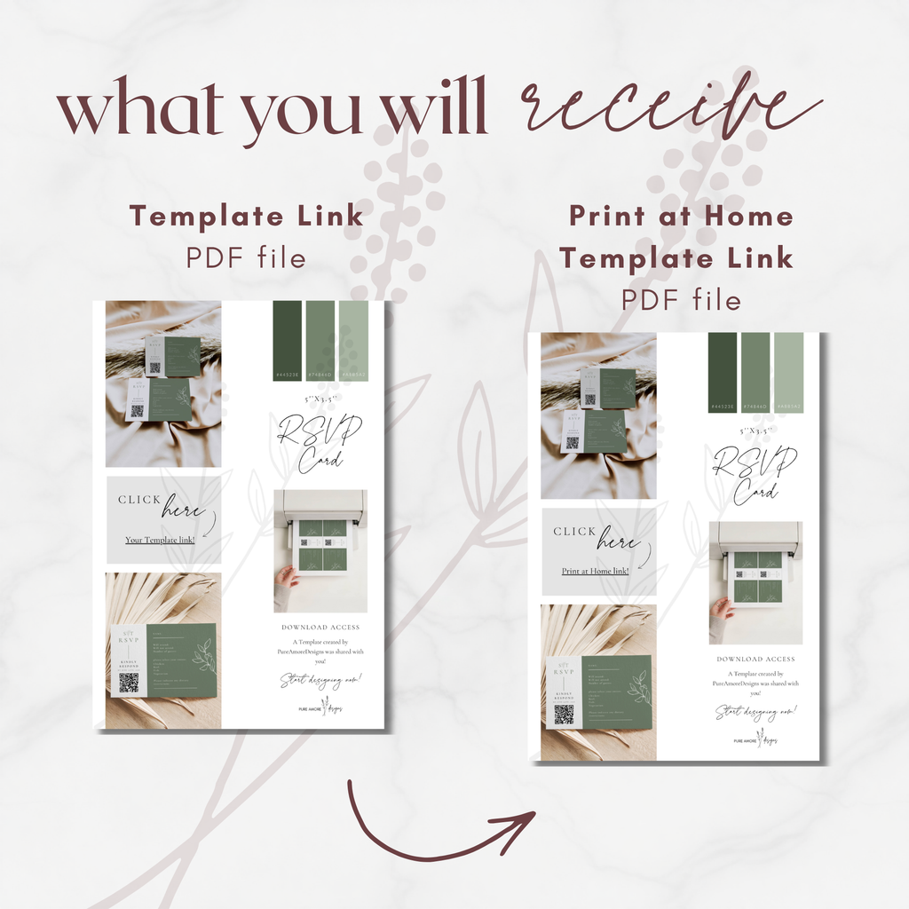 Oliva Essence RSVP Card Template