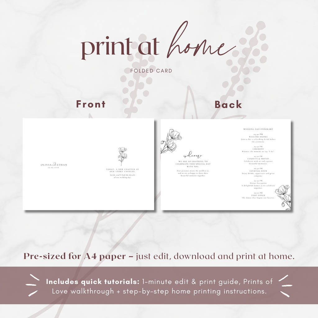 Alba Serenity Welcome Card Template