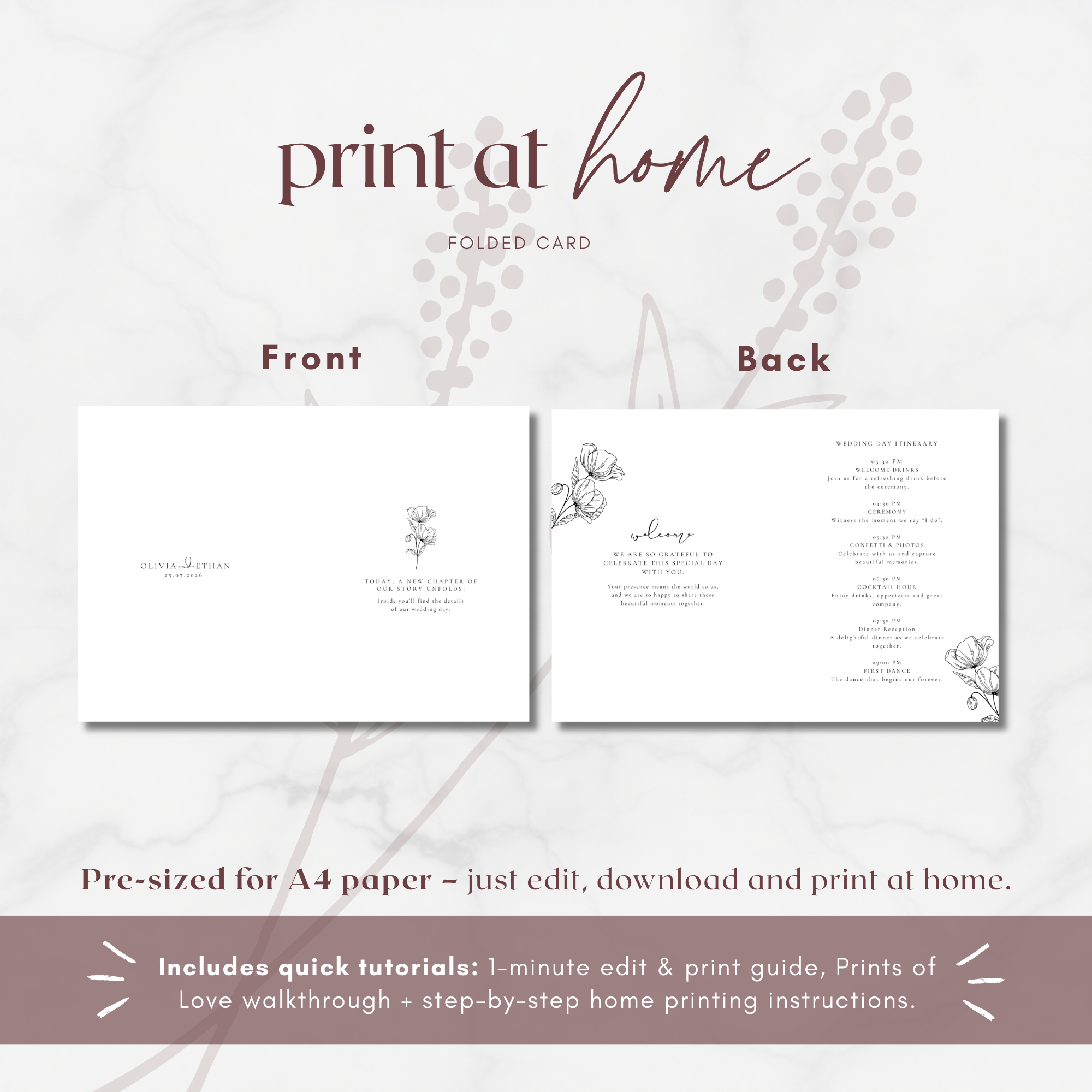 Alba Serenity Welcome Card Template