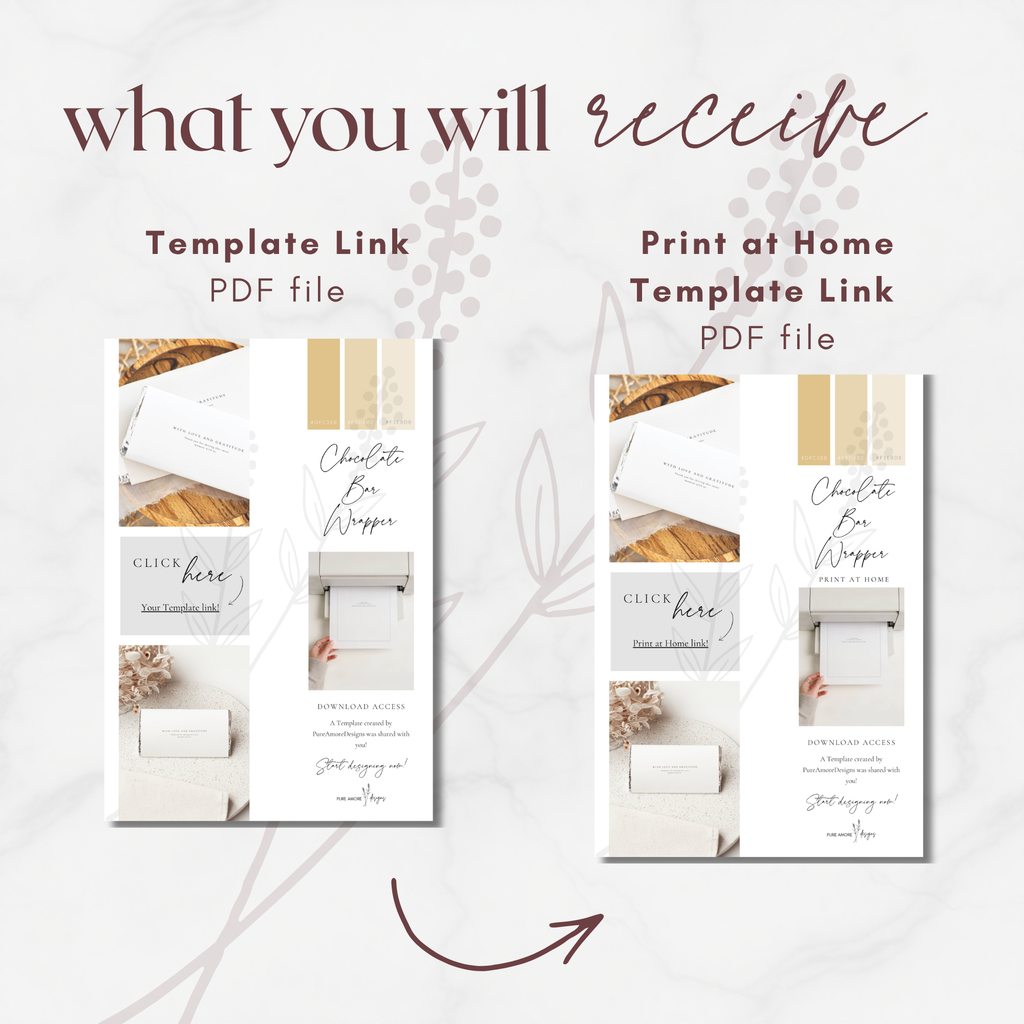 Alba Serenity Chocolate Bar Wrapper Template