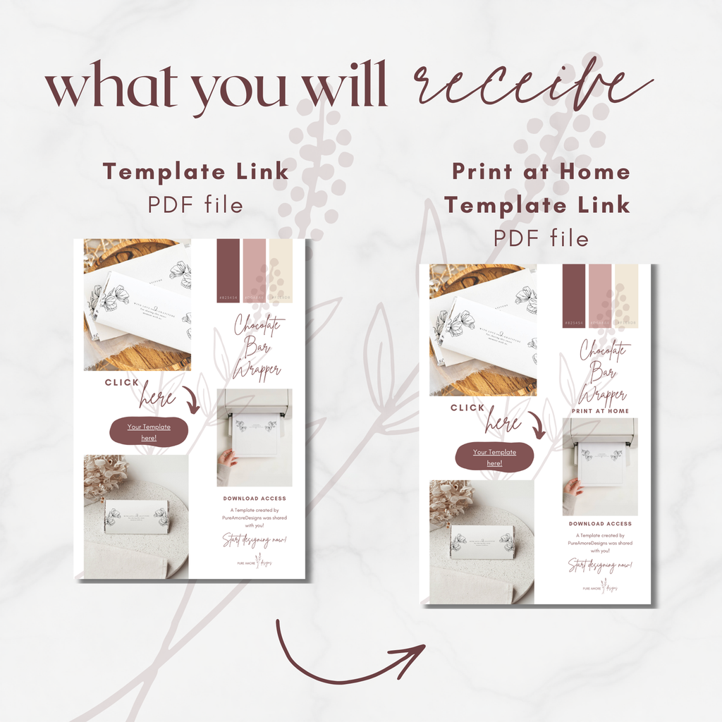 Alba Serenity Chocolate Bar Wrapper Template