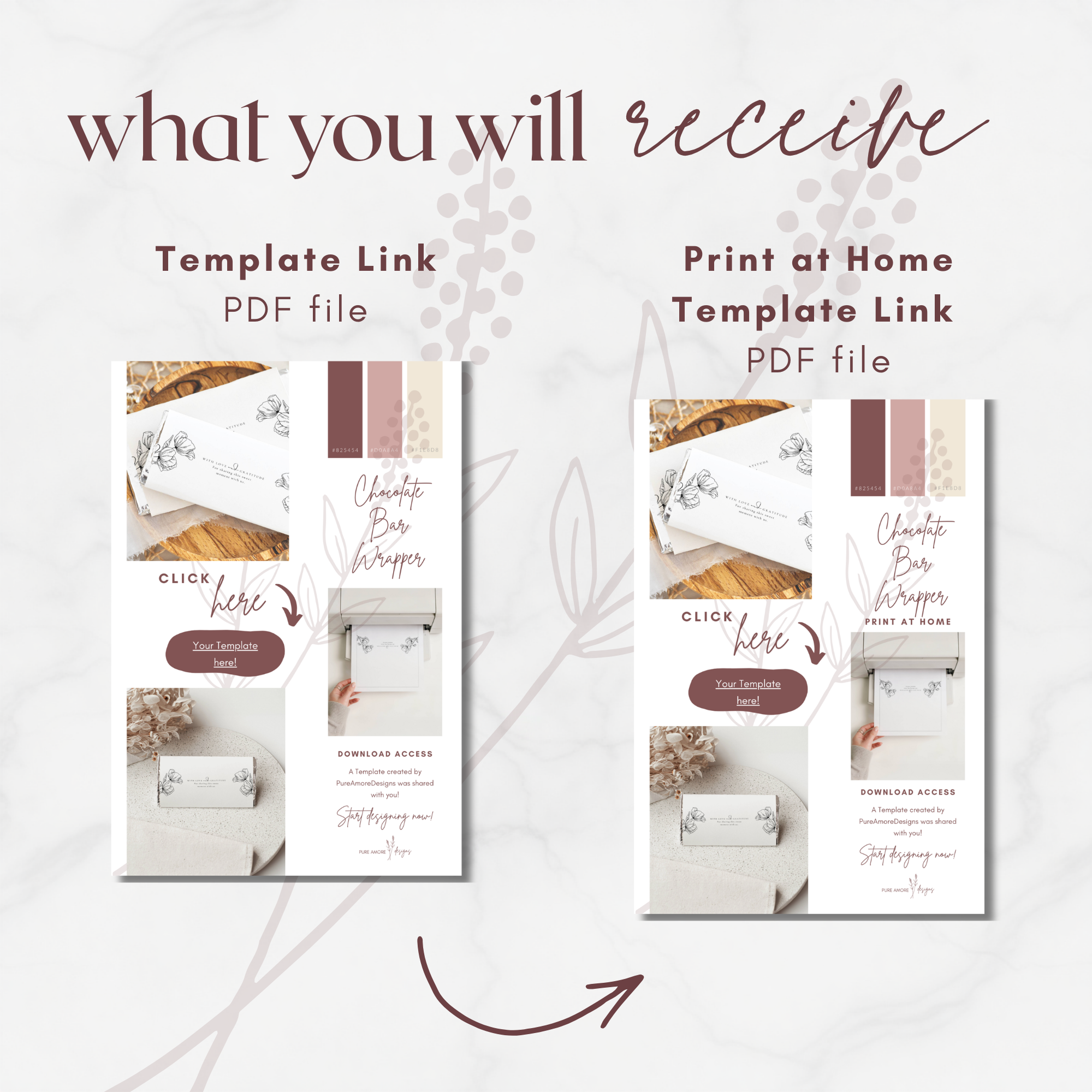 Alba Serenity Chocolate Bar Wrapper Template