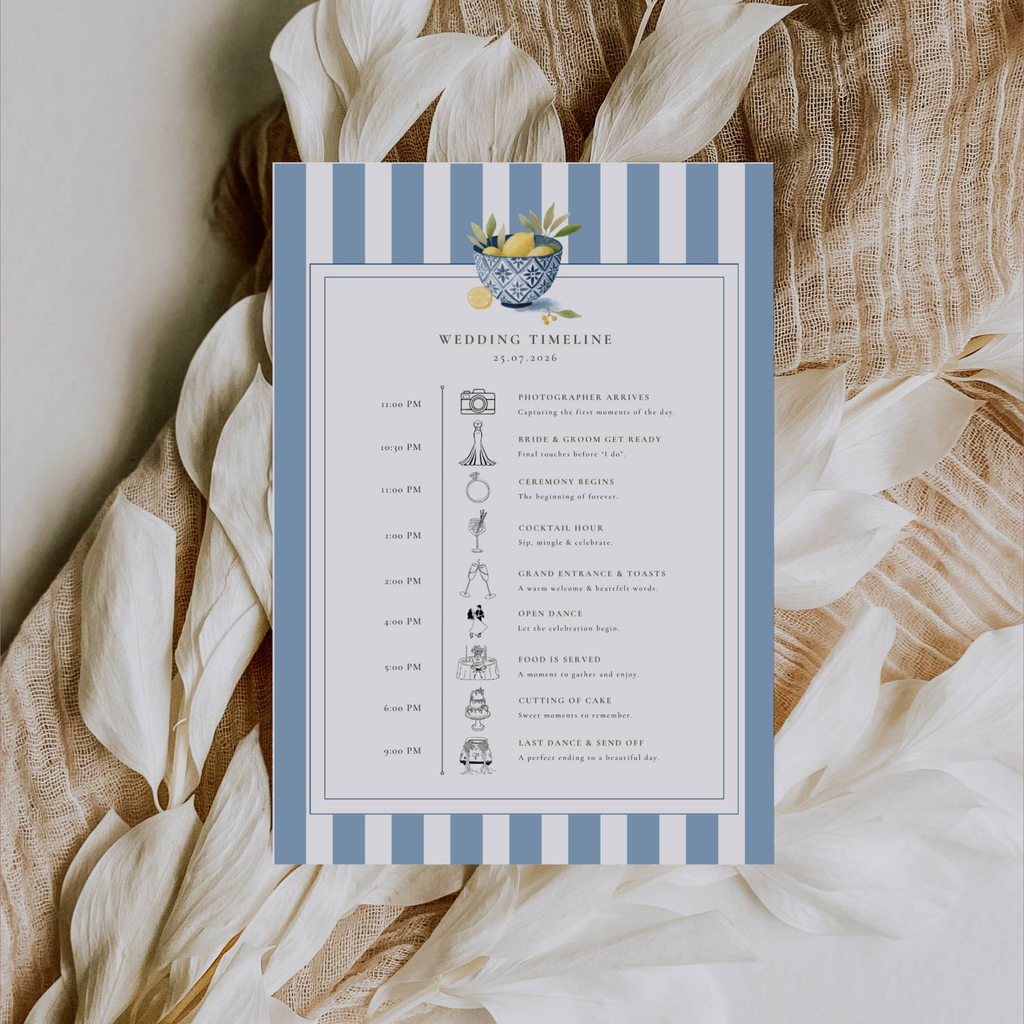 Solea Mare Wedding Day Itinerary Template