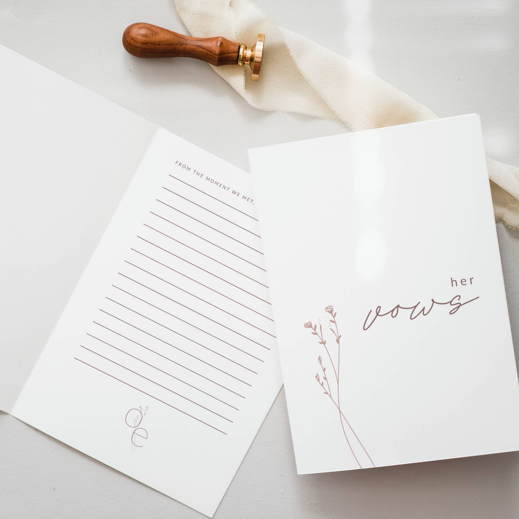 Modern Romantic Her Vows Template