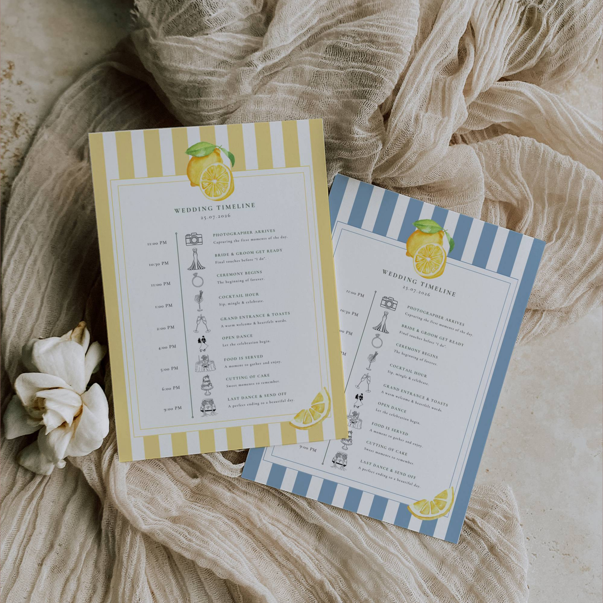 Solea Mare Wedding Day Itinerary Template