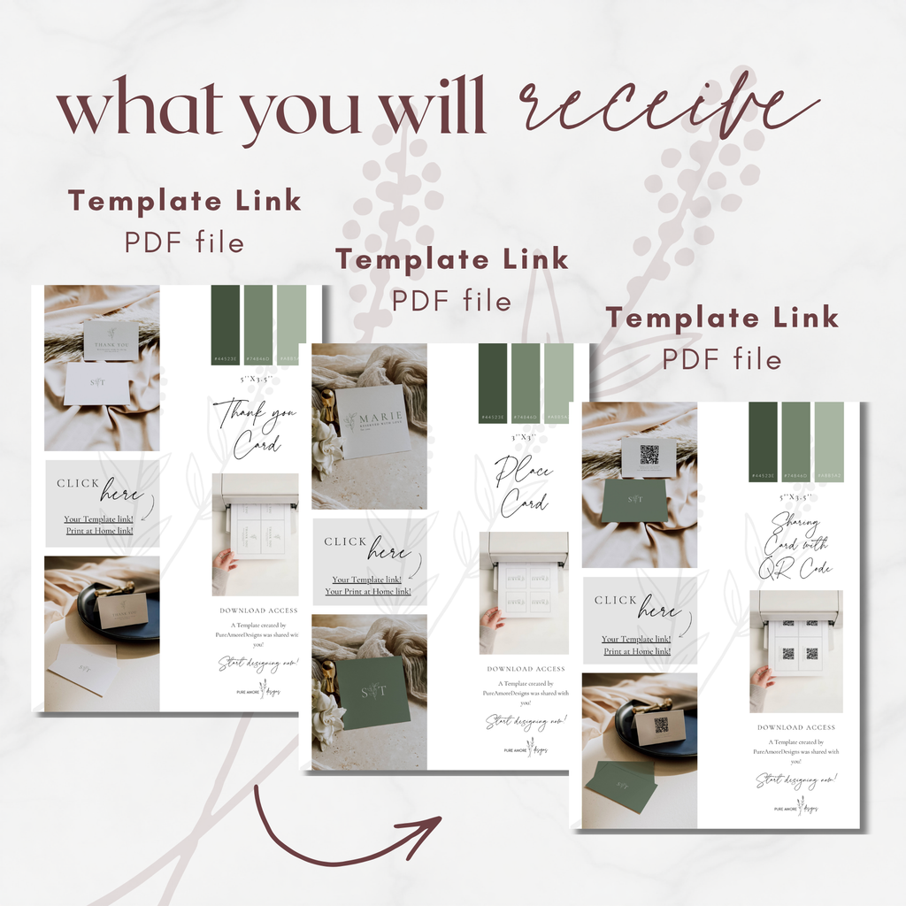 Oliva Essence Wedding Day Bundle Templates