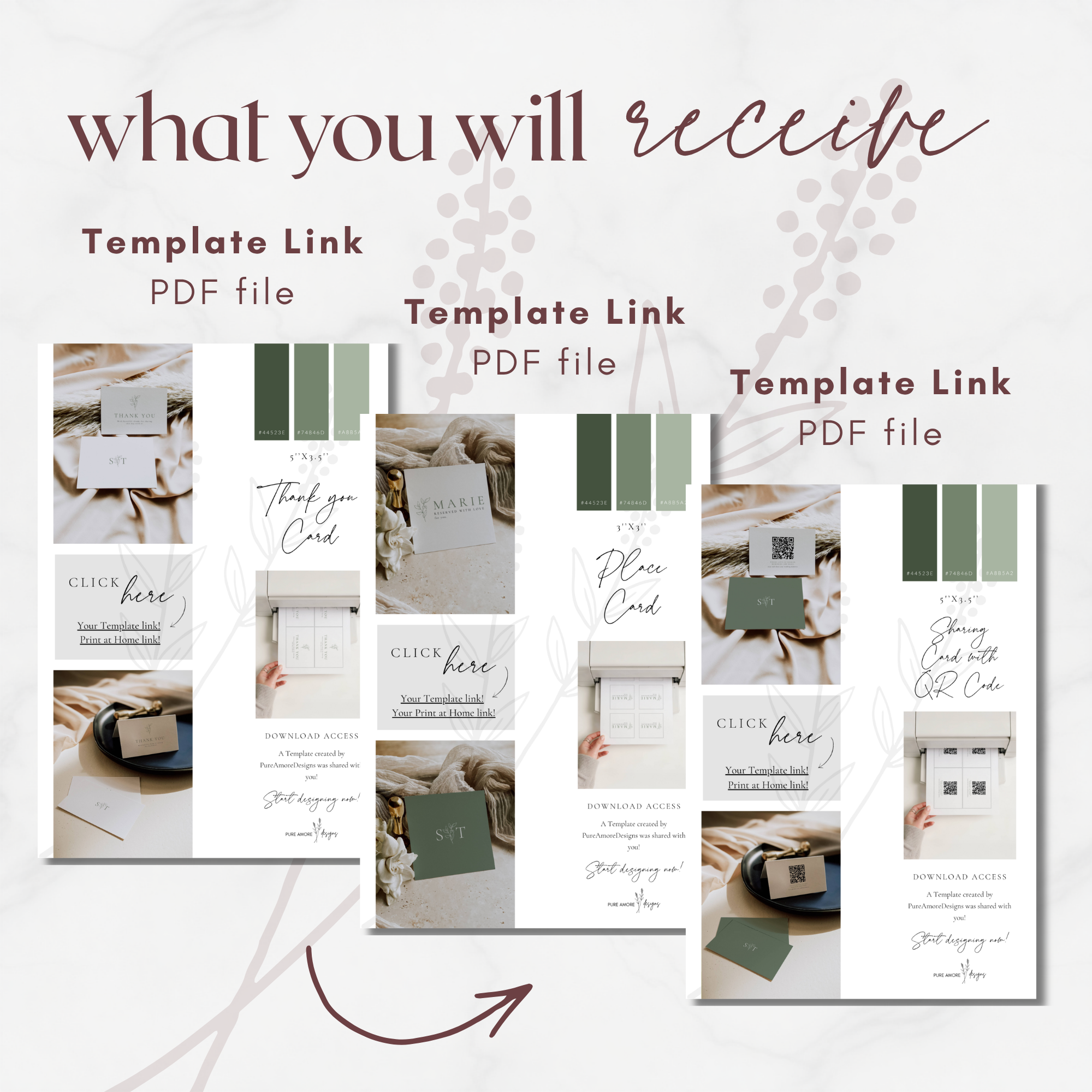 Oliva Essence Wedding Day Bundle Templates