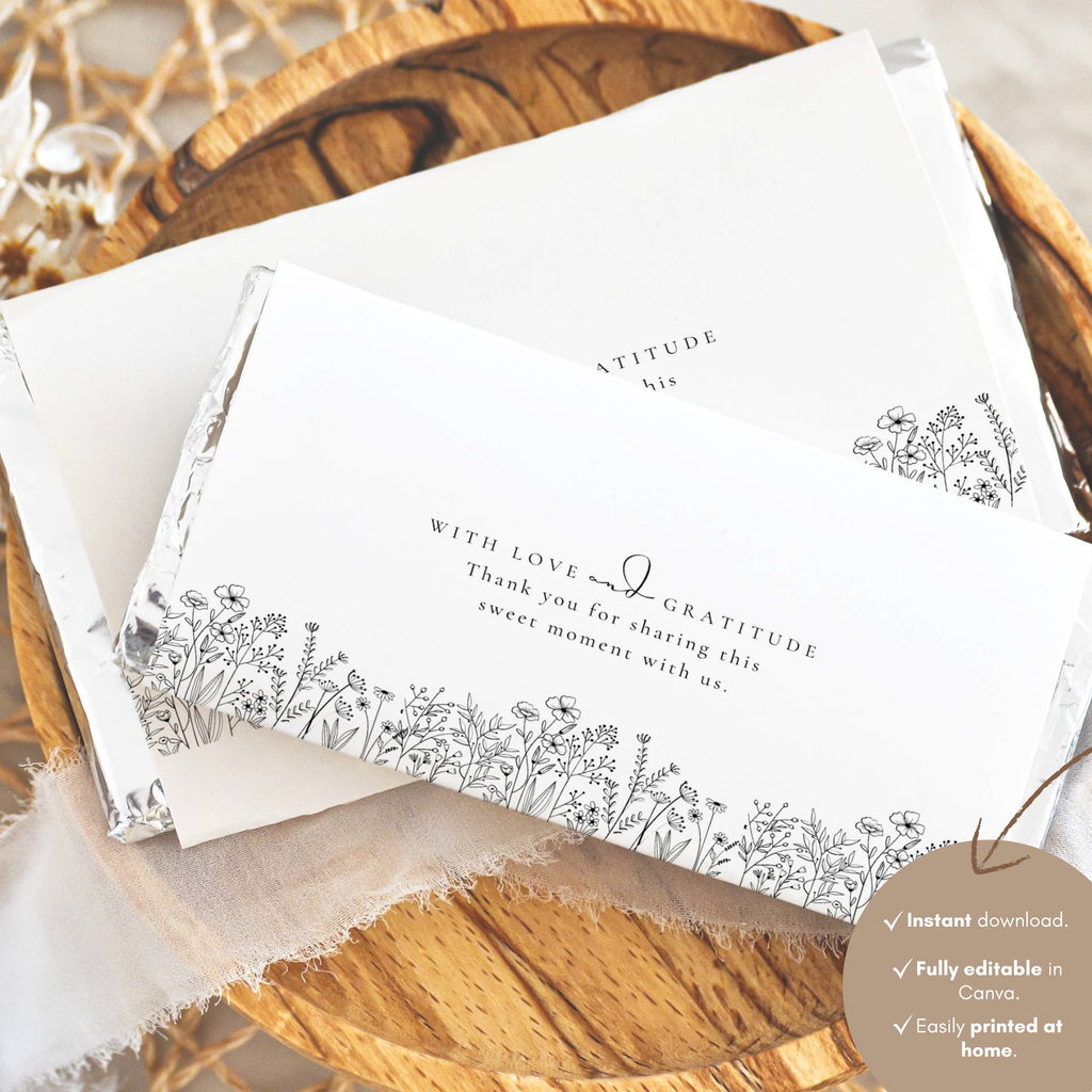 Alba Serenity Chocolate Bar Wrapper Template