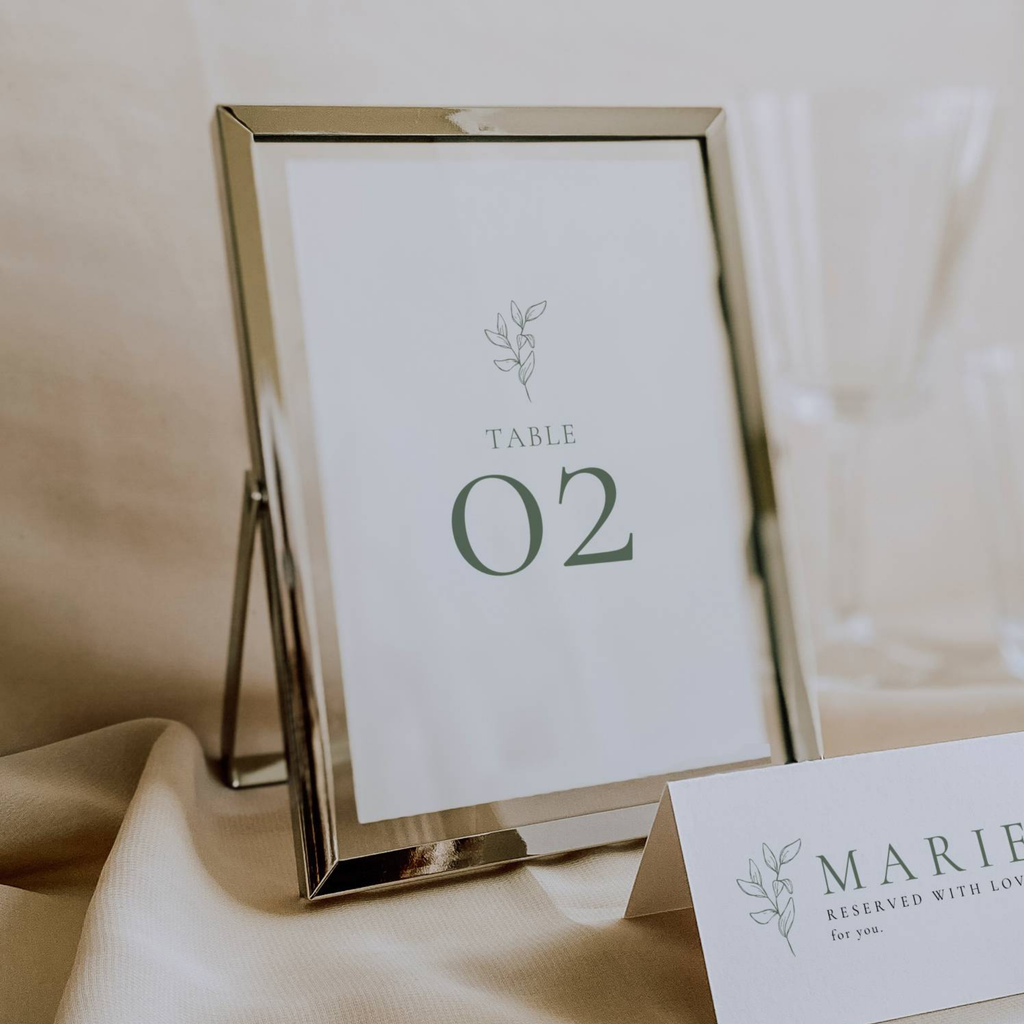 Oliva Essence Table Numbers Template