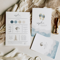 Coastal Whisper Bridesmaid Info Card Template Bundle
