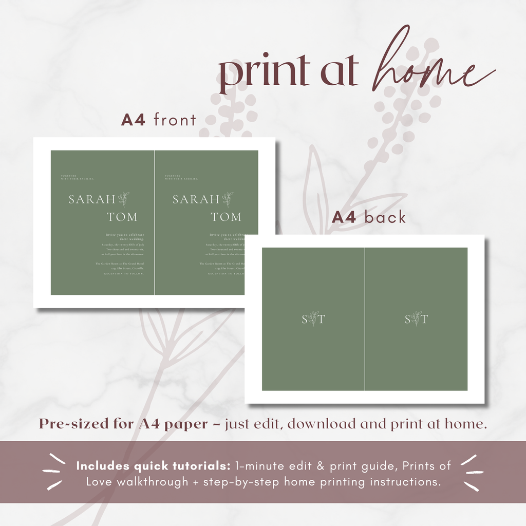 Oliva Essence Wedding Invitation Template