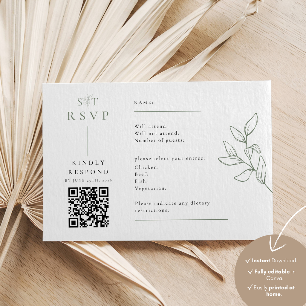 Oliva Essence RSVP Card Template