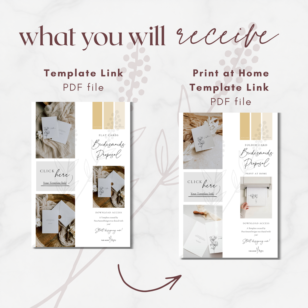 Alba Serenity Bridesmaid Proposal Card Template