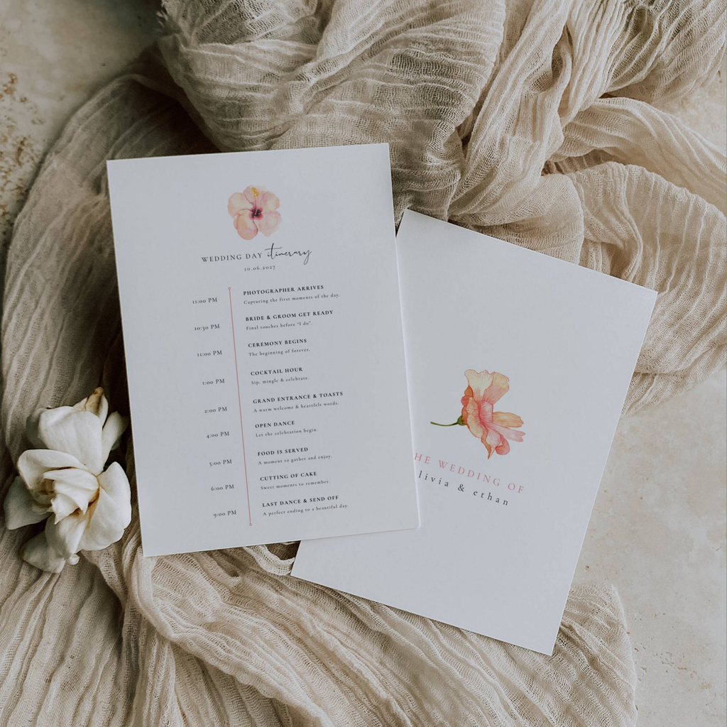 Aurora Valea Wedding Day Itinerary Template