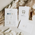 Coastal Whisper Bridesmaid Info Card Template