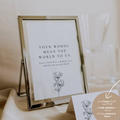 Alba Serenity Guest Book Wedding Sign Template