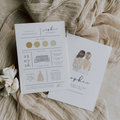 Alba Serenity Bridesmaid Info Card Template