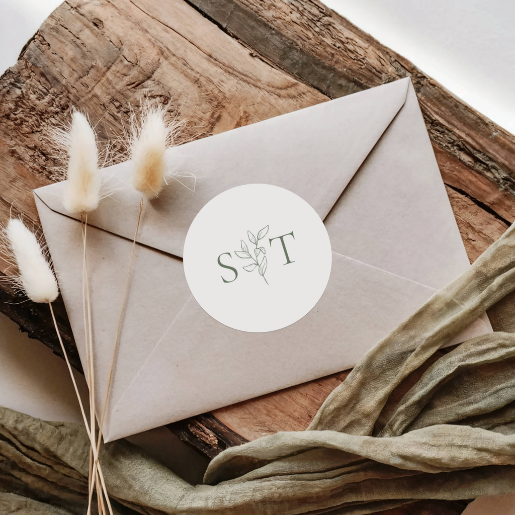Oliva Essence Wedding Favor Sticker Template