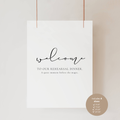 Alba Serenity Wedding Rehearsal Dinner Sign Template