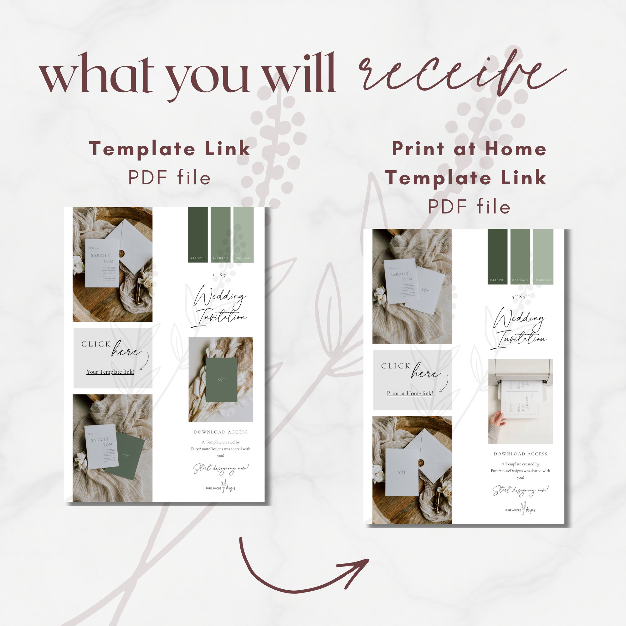 Oliva Essence Wedding Invitation Template