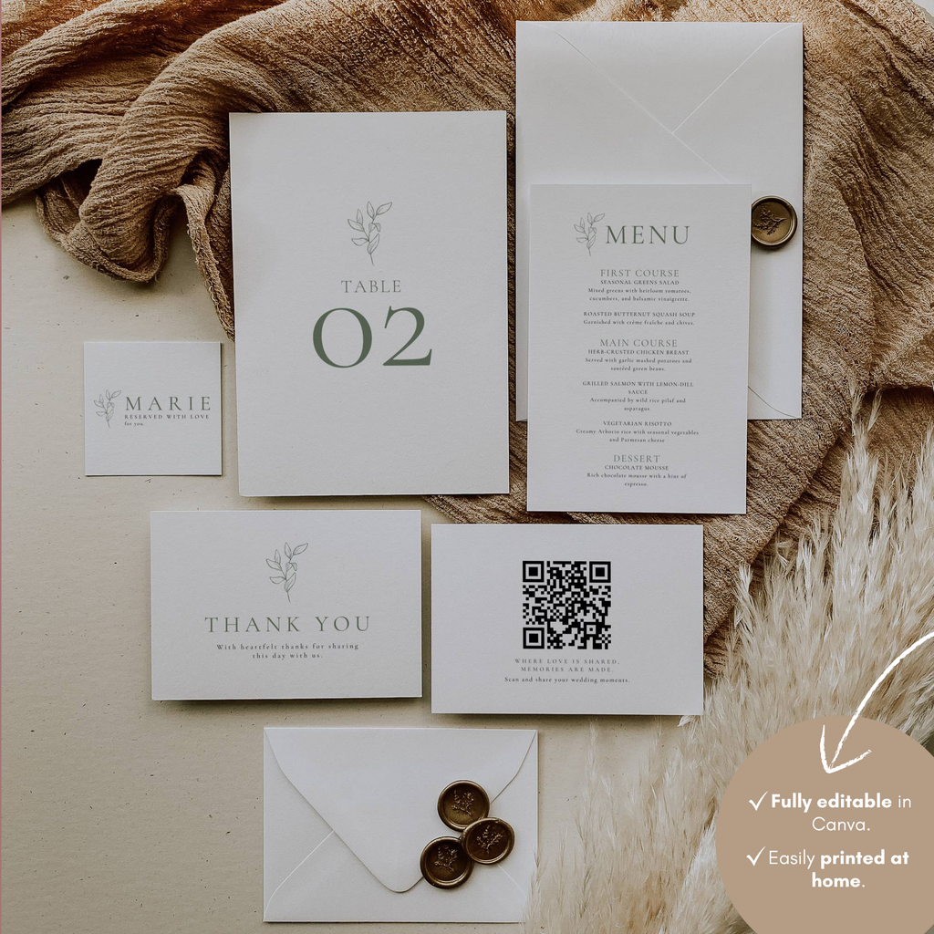 Oliva Essence Wedding Day Bundle Templates