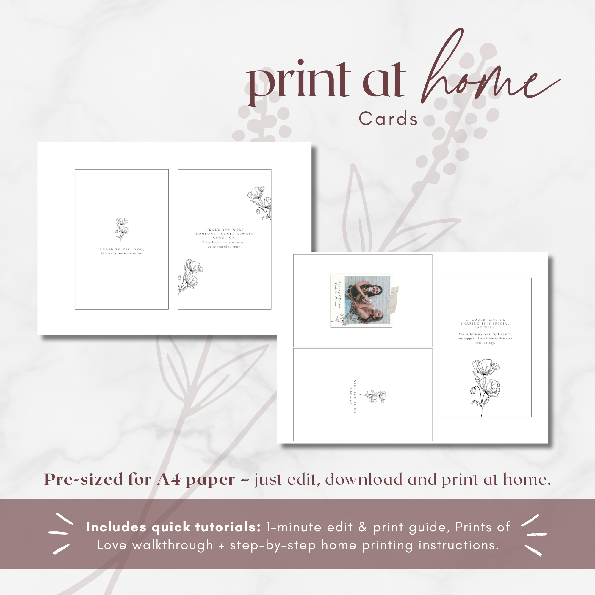 Alba Serenity Bridesmaids Gift Box Templates