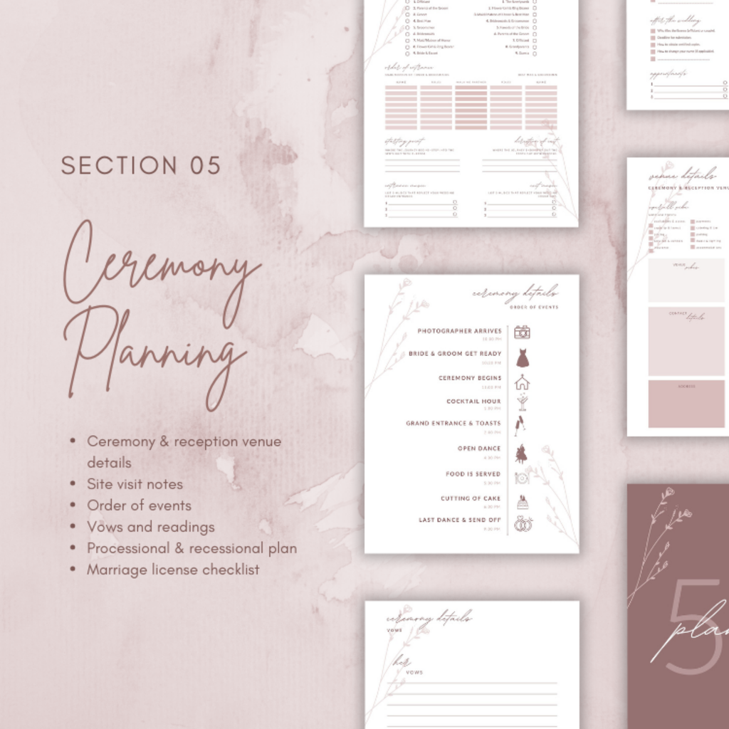 Digital Wedding Planner: Printable Wedding Binder and Bridal Organizer for DIY Brides