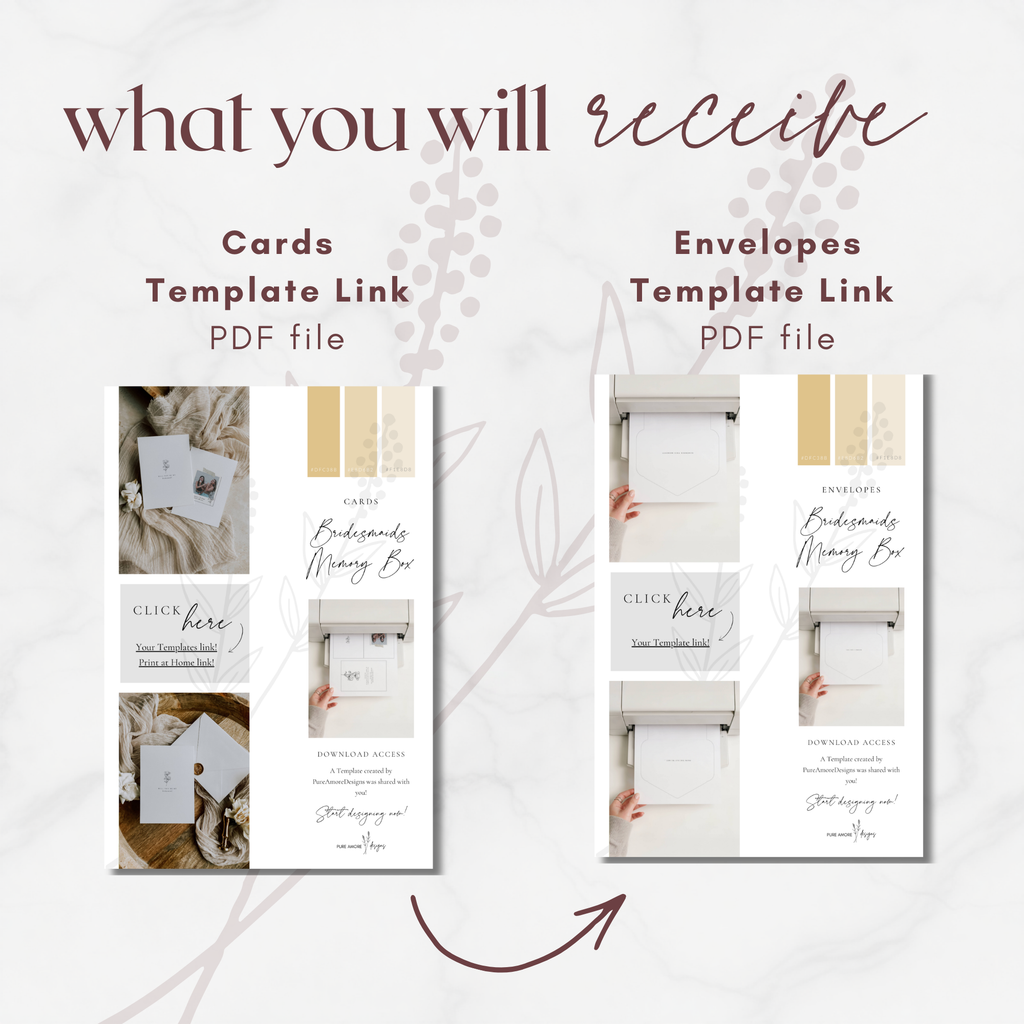 Alba Serenity Bridesmaids Gift Box Templates