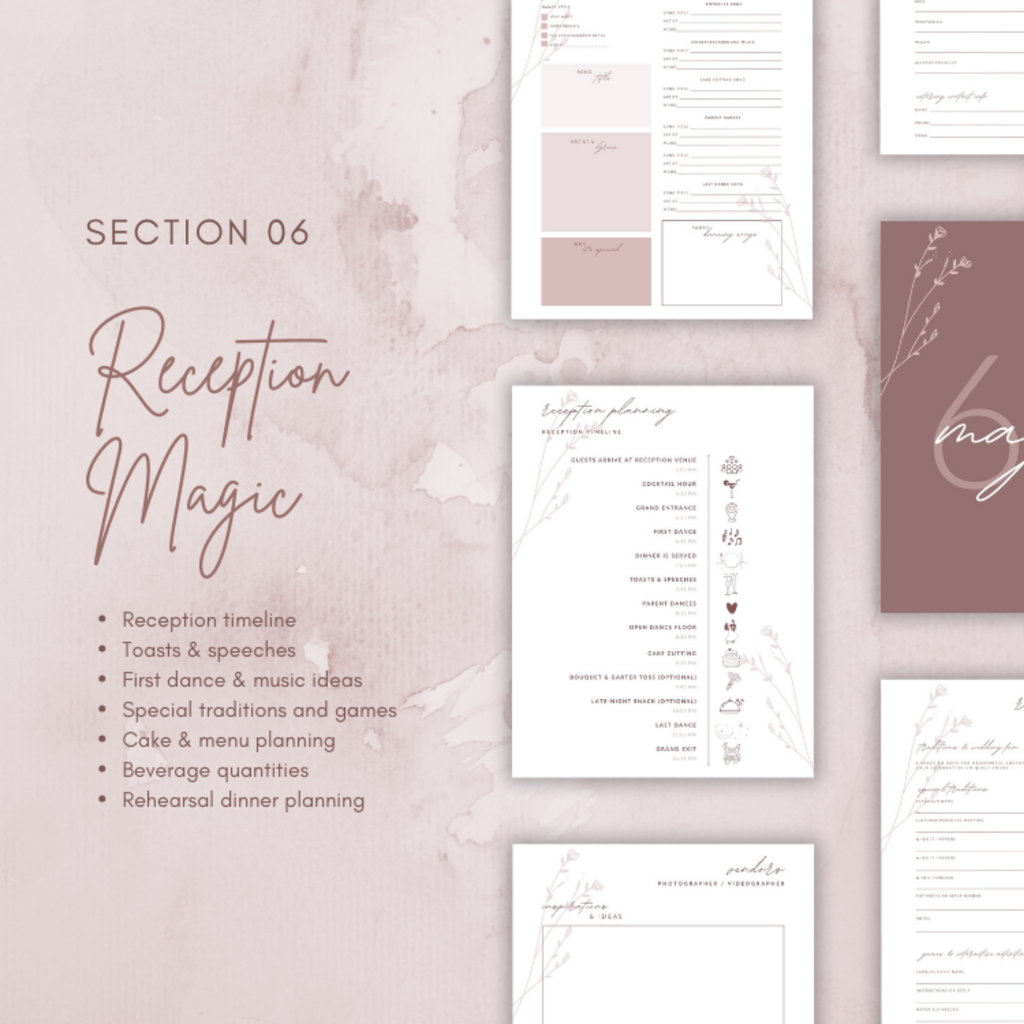 Digital Wedding Planner: Printable Wedding Binder and Bridal Organizer for DIY Brides