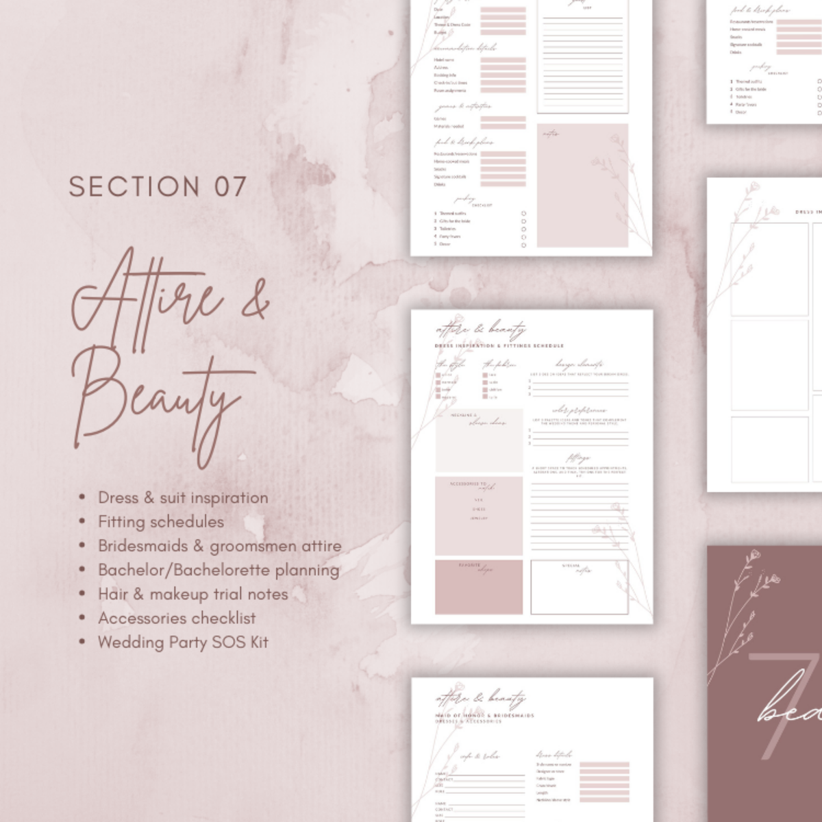 Digital Wedding Planner: Printable Wedding Binder and Bridal Organizer for DIY Brides