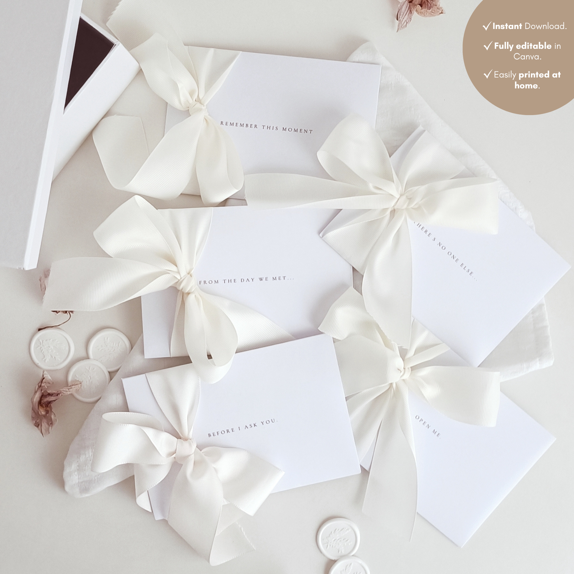 Alba Serenity Bridesmaids Gift Box Templates