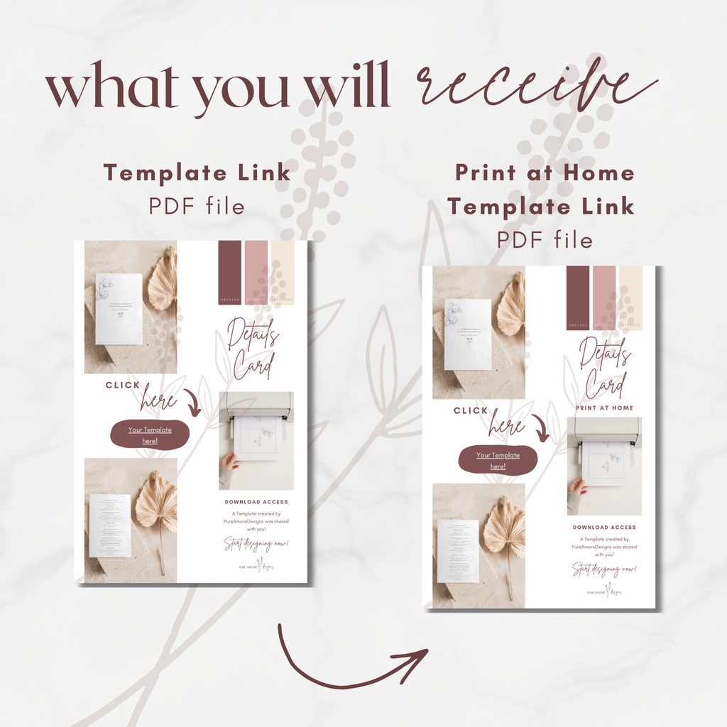 Alba Serenity Wedding Invitation Suite Templates Bundle