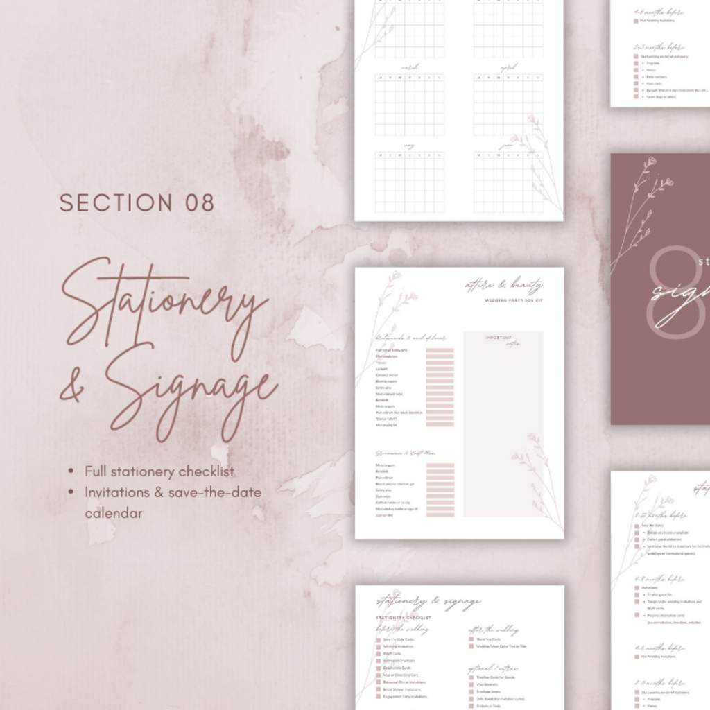 Digital Wedding Planner: Printable Wedding Binder and Bridal Organizer for DIY Brides