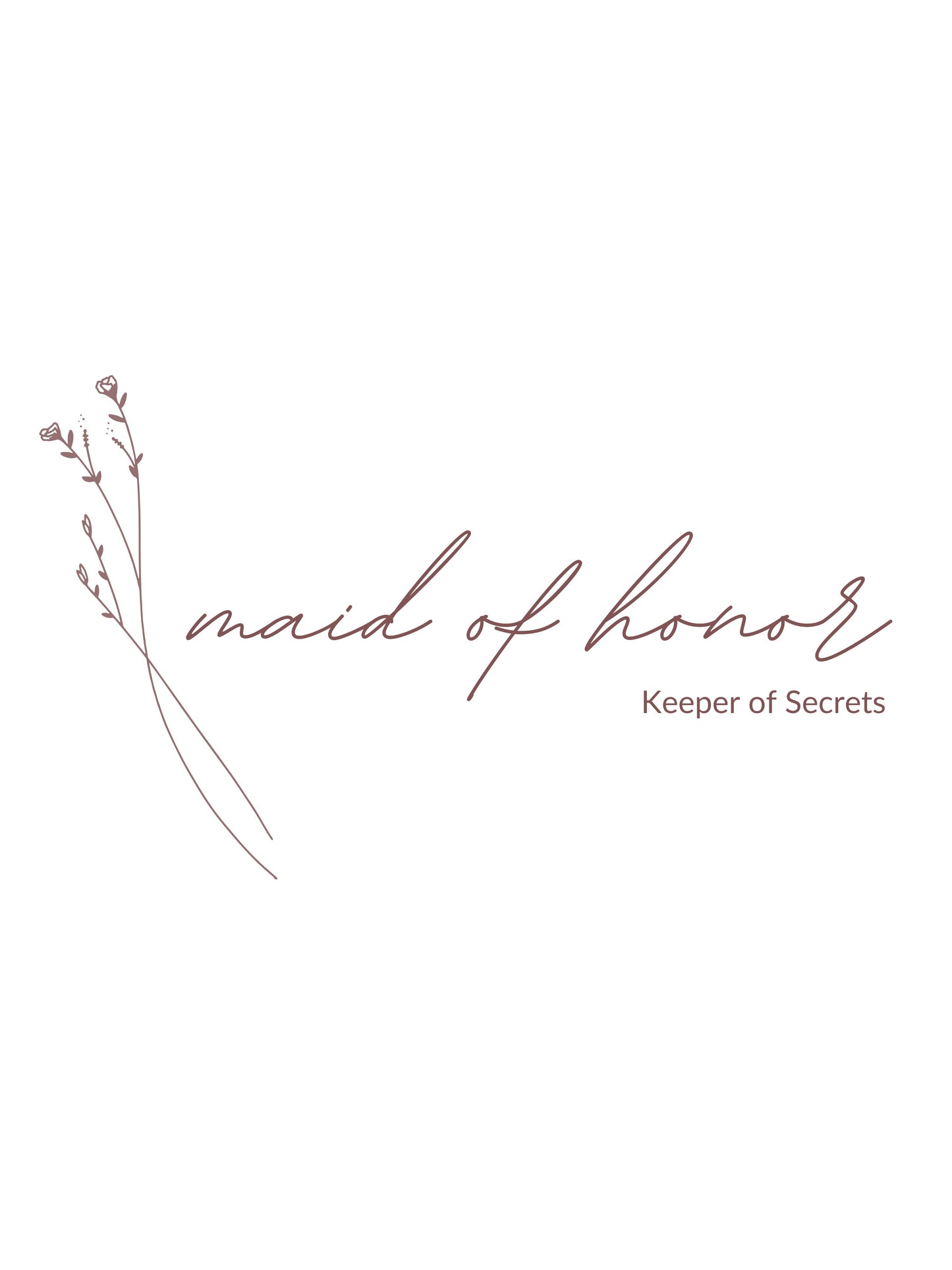 Maid of Honor T-shirt Template | Modern Romantic Collection