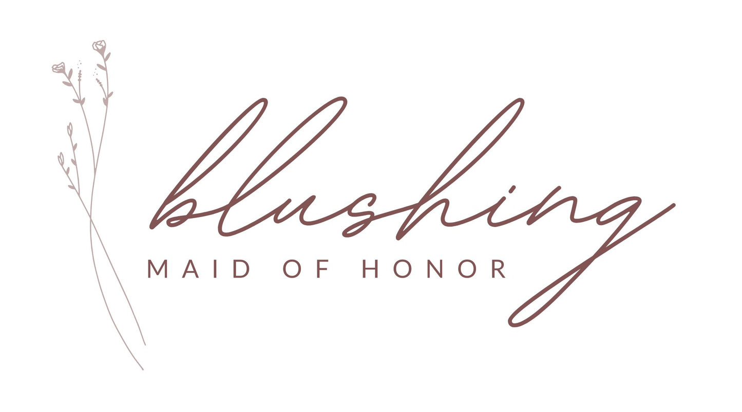 Cosmetic Bag Template "Blushing Maid of Honor" | Modern Romantic Collection