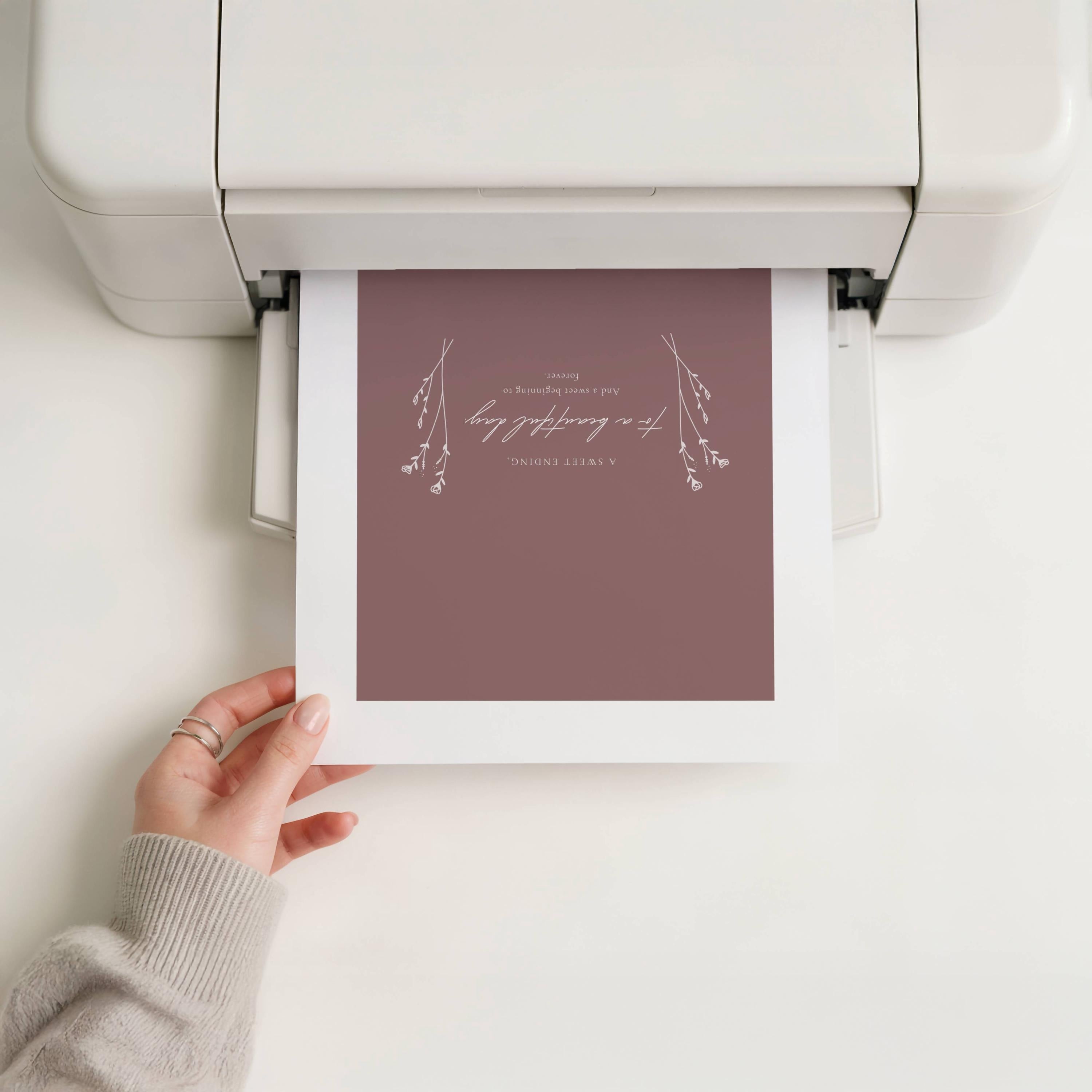 Modern Romantic Chocolate Bar Wrapper Template
