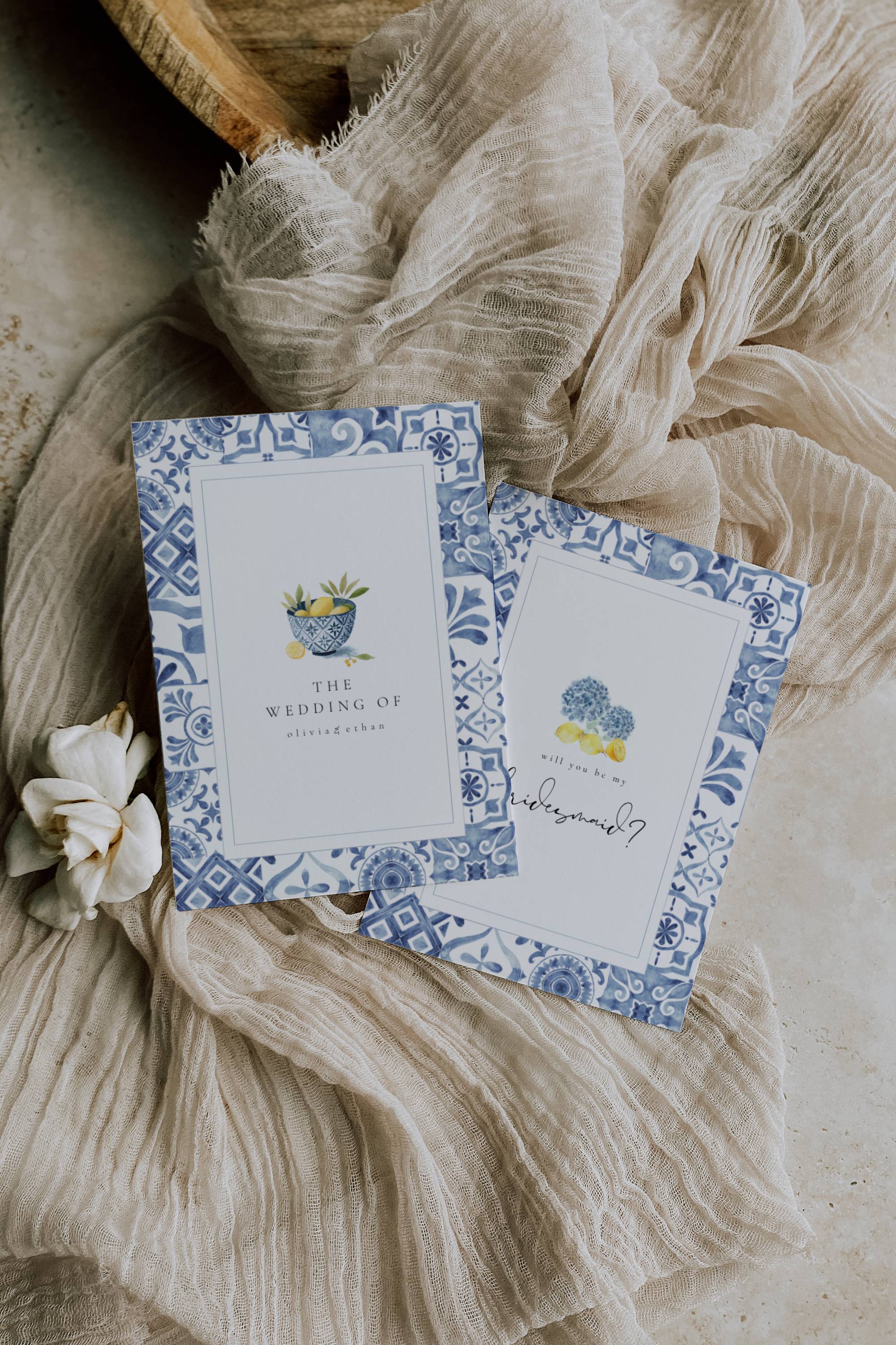 Solea Mare Bridesmaid Info Card Template