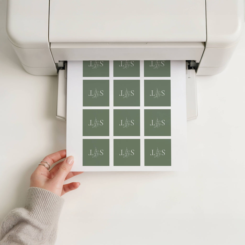 Oliva Essence Wedding Favor Sticker Template
