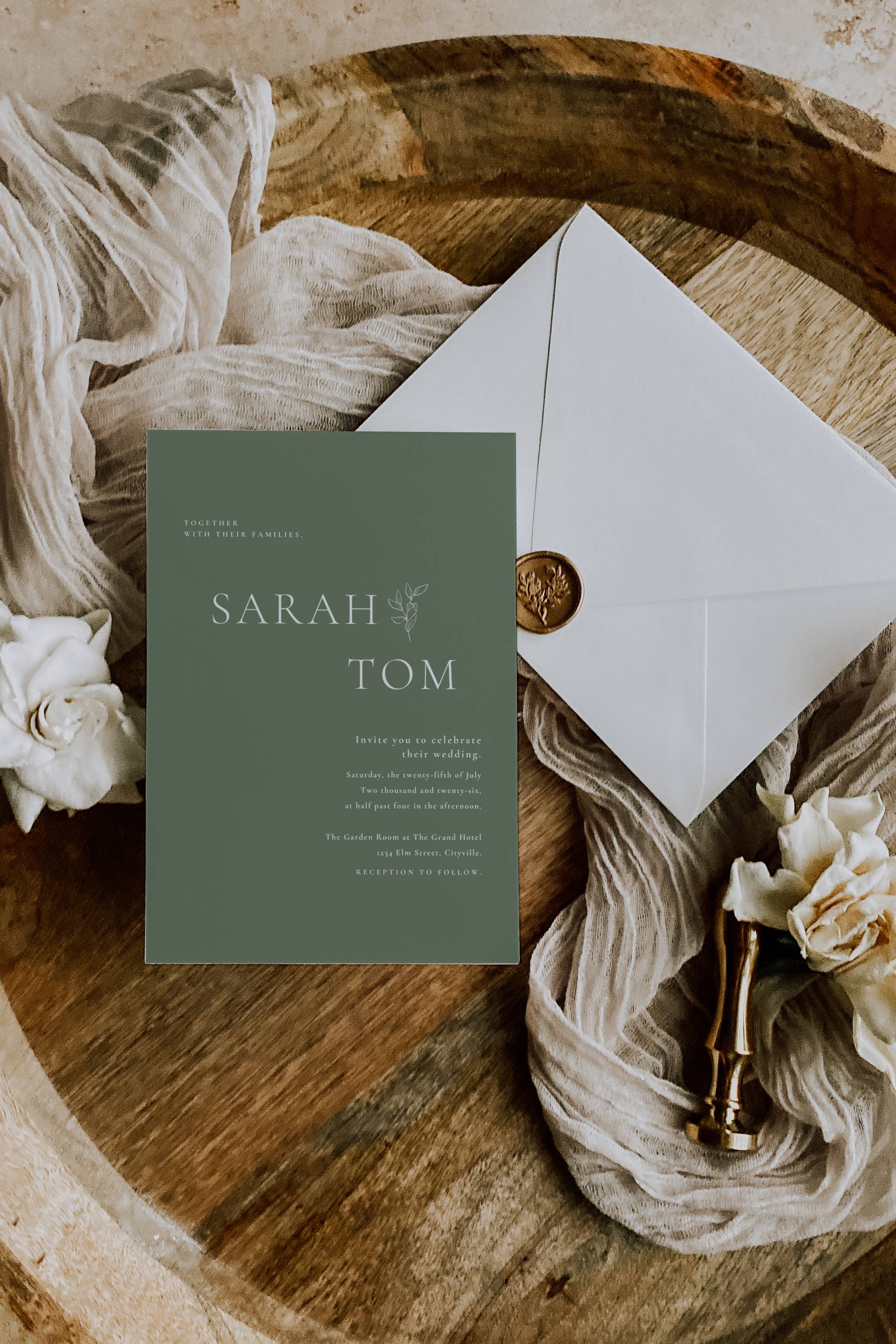 Oliva Essence Wedding Invitation Template