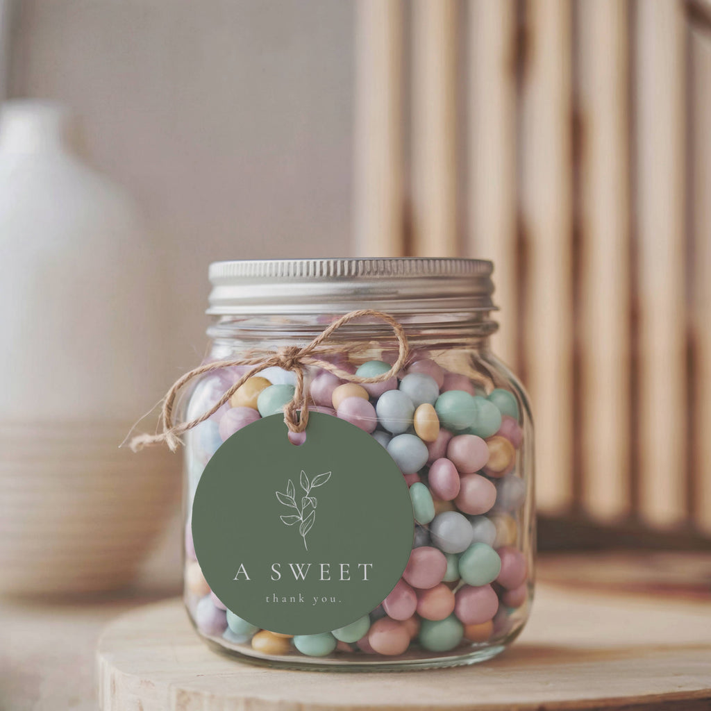 Oliva Essence Wedding Favor Sticker Template