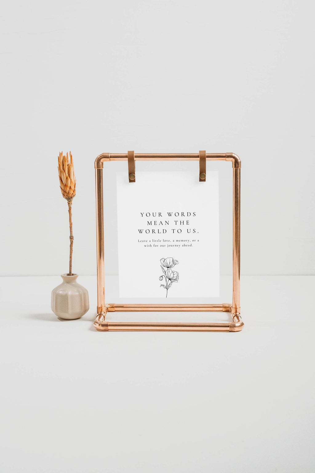 Alba Serenity Guest Book Wedding Sign Template
